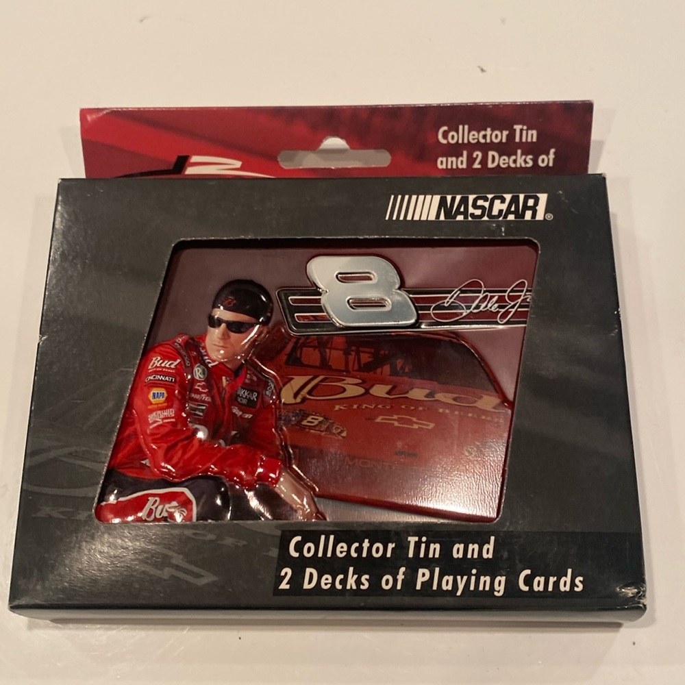 NIB and Vintage 2003 NASCAR Collector Tin and 2 Decks of Playing Cards